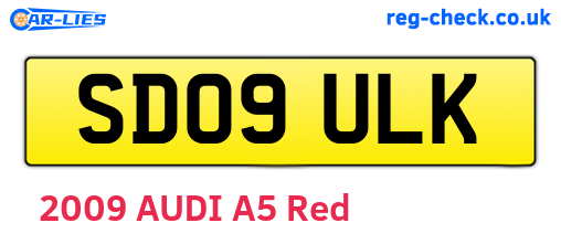 SD09ULK are the vehicle registration plates.