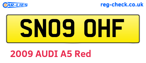 SN09OHF are the vehicle registration plates.