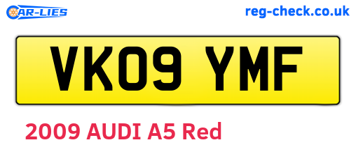 VK09YMF are the vehicle registration plates.