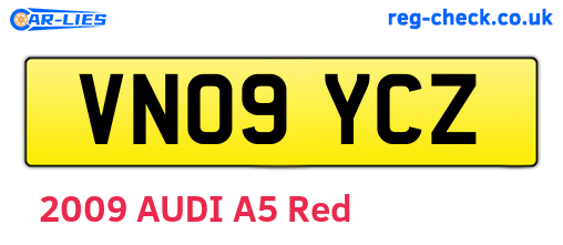 VN09YCZ are the vehicle registration plates.
