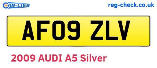 AF09ZLV are the vehicle registration plates.