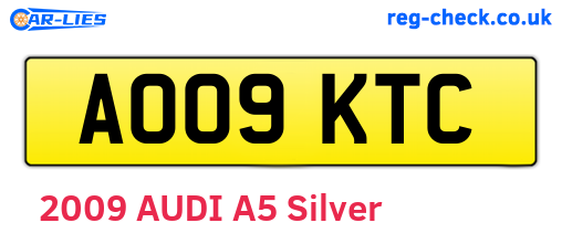 AO09KTC are the vehicle registration plates.