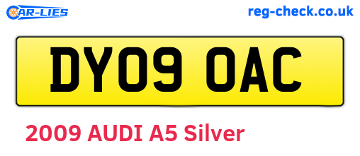 DY09OAC are the vehicle registration plates.