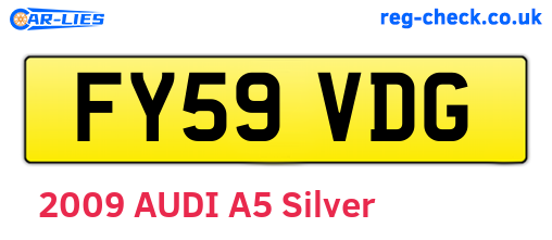 FY59VDG are the vehicle registration plates.