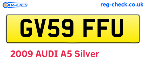 GV59FFU are the vehicle registration plates.