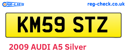 KM59STZ are the vehicle registration plates.