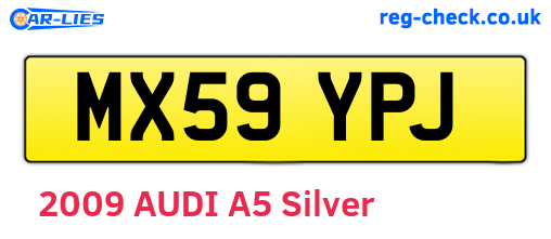 MX59YPJ are the vehicle registration plates.