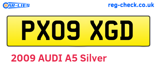 PX09XGD are the vehicle registration plates.