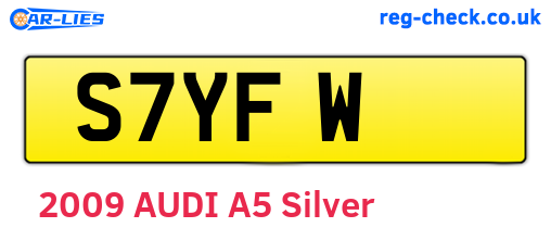 S7YFW are the vehicle registration plates.