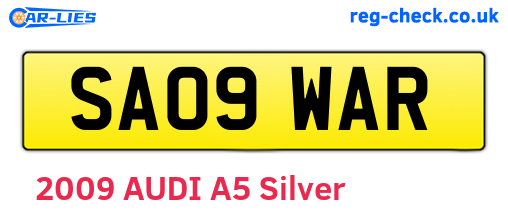SA09WAR are the vehicle registration plates.