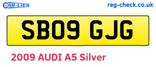 SB09GJG are the vehicle registration plates.