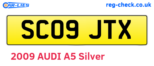 SC09JTX are the vehicle registration plates.