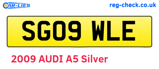 SG09WLE are the vehicle registration plates.
