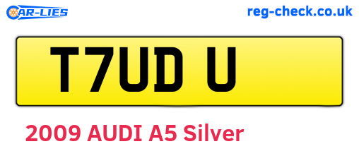 T7UDU are the vehicle registration plates.