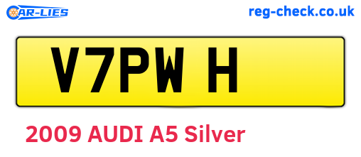V7PWH are the vehicle registration plates.