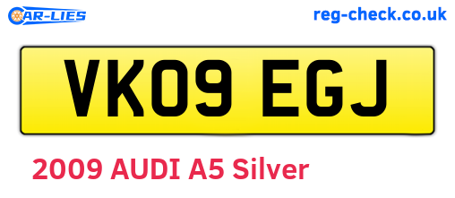 VK09EGJ are the vehicle registration plates.