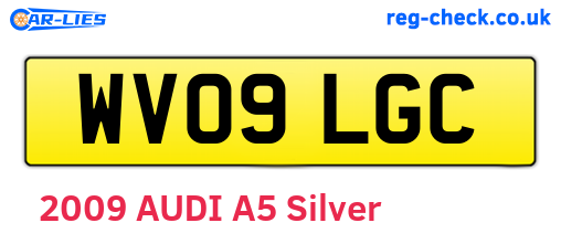 WV09LGC are the vehicle registration plates.