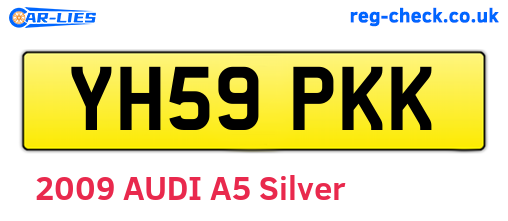 YH59PKK are the vehicle registration plates.