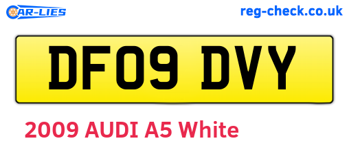 DF09DVY are the vehicle registration plates.