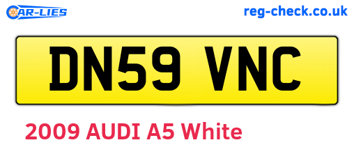 DN59VNC are the vehicle registration plates.