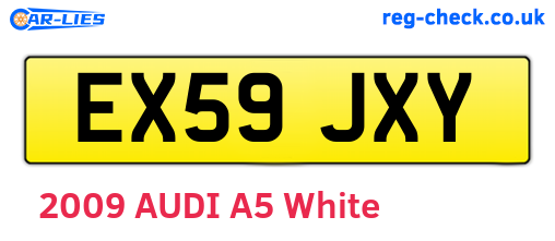 EX59JXY are the vehicle registration plates.
