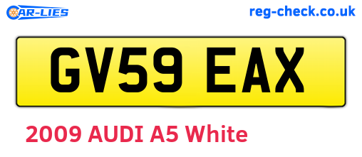 GV59EAX are the vehicle registration plates.