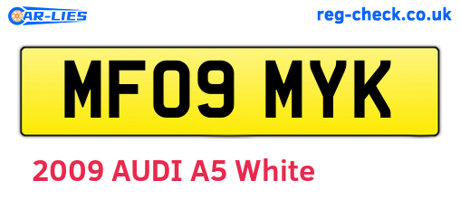 MF09MYK are the vehicle registration plates.
