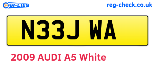 N33JWA are the vehicle registration plates.