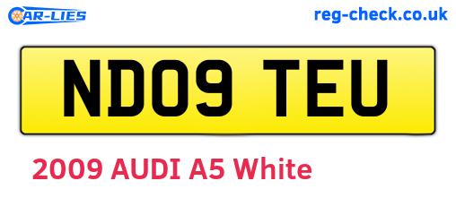 ND09TEU are the vehicle registration plates.