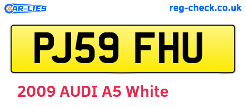 PJ59FHU are the vehicle registration plates.
