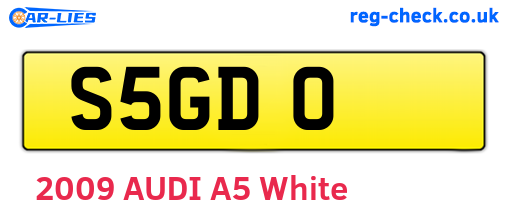 S5GDO are the vehicle registration plates.