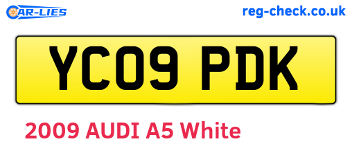 YC09PDK are the vehicle registration plates.
