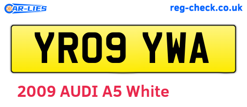 YR09YWA are the vehicle registration plates.