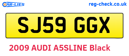 SJ59GGX are the vehicle registration plates.