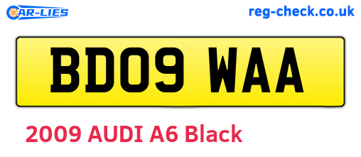 BD09WAA are the vehicle registration plates.