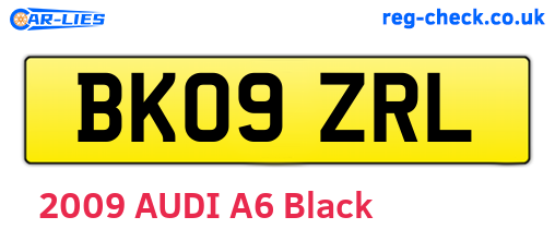 BK09ZRL are the vehicle registration plates.