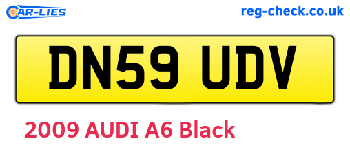 DN59UDV are the vehicle registration plates.