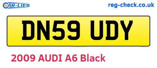 DN59UDY are the vehicle registration plates.