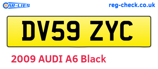DV59ZYC are the vehicle registration plates.
