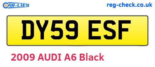 DY59ESF are the vehicle registration plates.