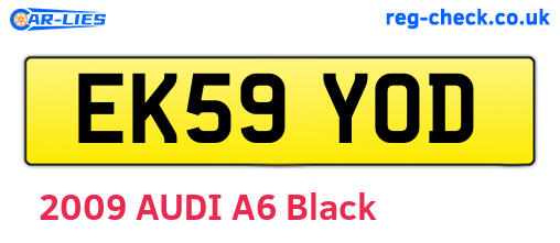 EK59YOD are the vehicle registration plates.