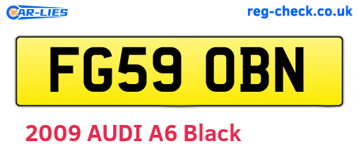 FG59OBN are the vehicle registration plates.