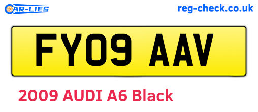 FY09AAV are the vehicle registration plates.