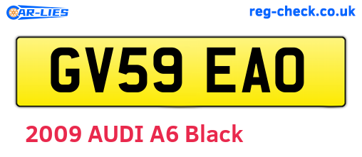 GV59EAO are the vehicle registration plates.