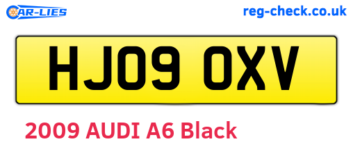 HJ09OXV are the vehicle registration plates.