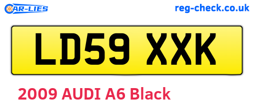 LD59XXK are the vehicle registration plates.