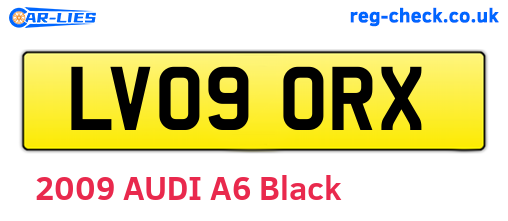 LV09ORX are the vehicle registration plates.