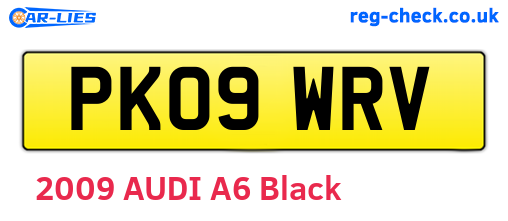 PK09WRV are the vehicle registration plates.