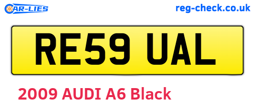 RE59UAL are the vehicle registration plates.