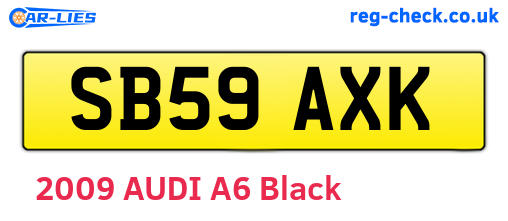 SB59AXK are the vehicle registration plates.